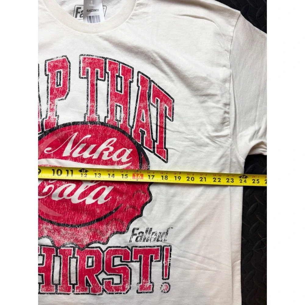 Fallout Nuka Cola Zap That‎ Thirst Graphic T-Shirt XL Ripple Junction Cream New